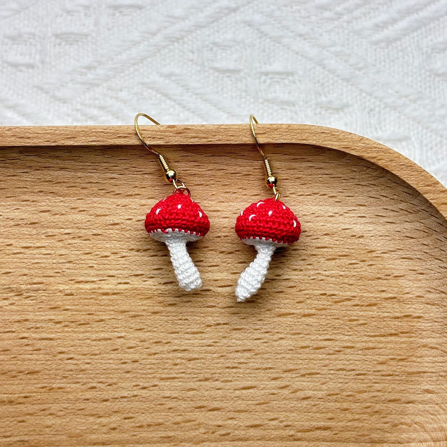 Micro-crochet Mushroom Jewelry