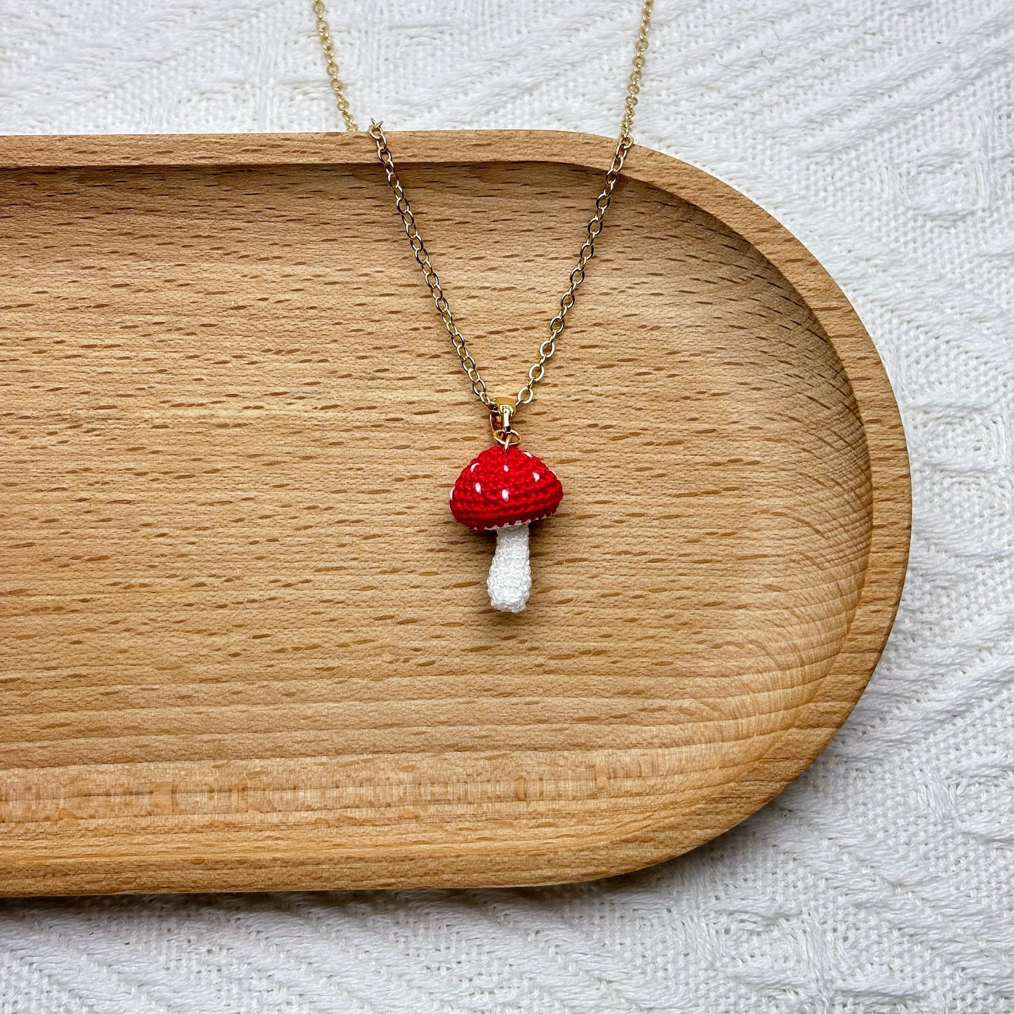 Micro-crochet Mushroom Jewelry