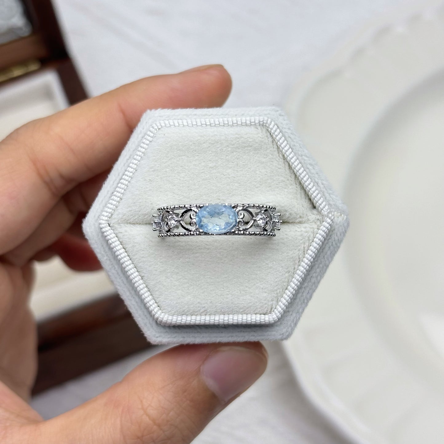 Vintage Blue Topaz Ring