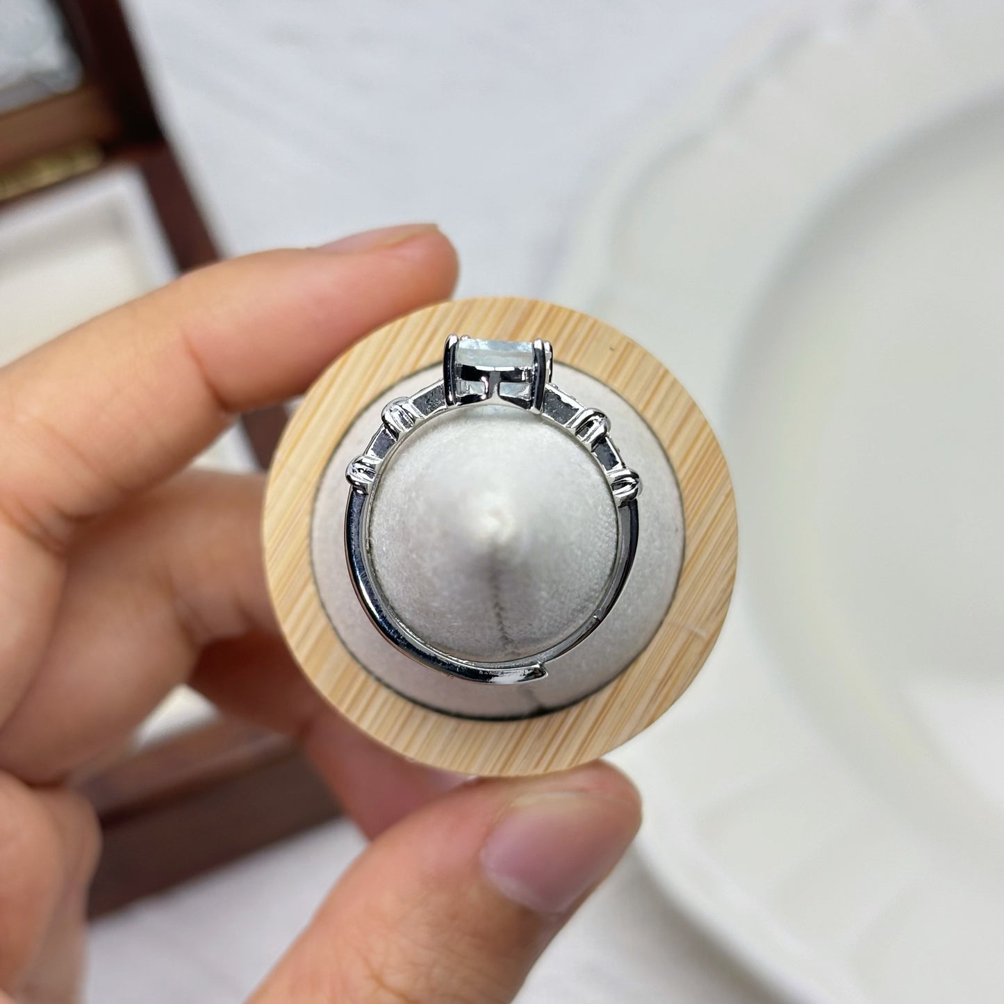 Classic Oval Blue Topaz Ring