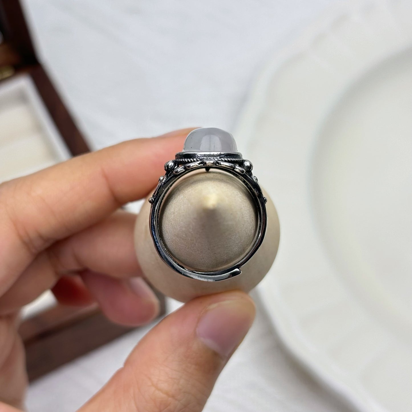 Retro Moonstone Ring