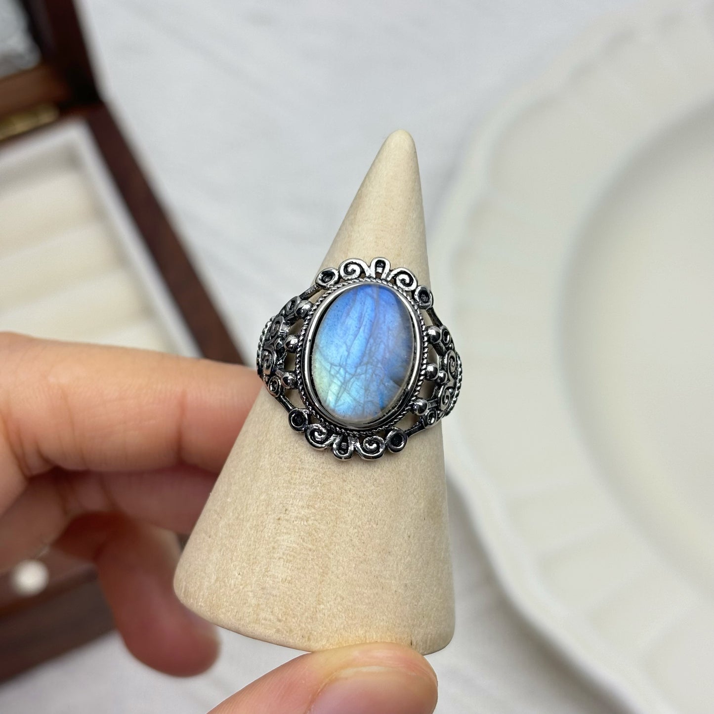 Vintage Labradorite Statement Ring