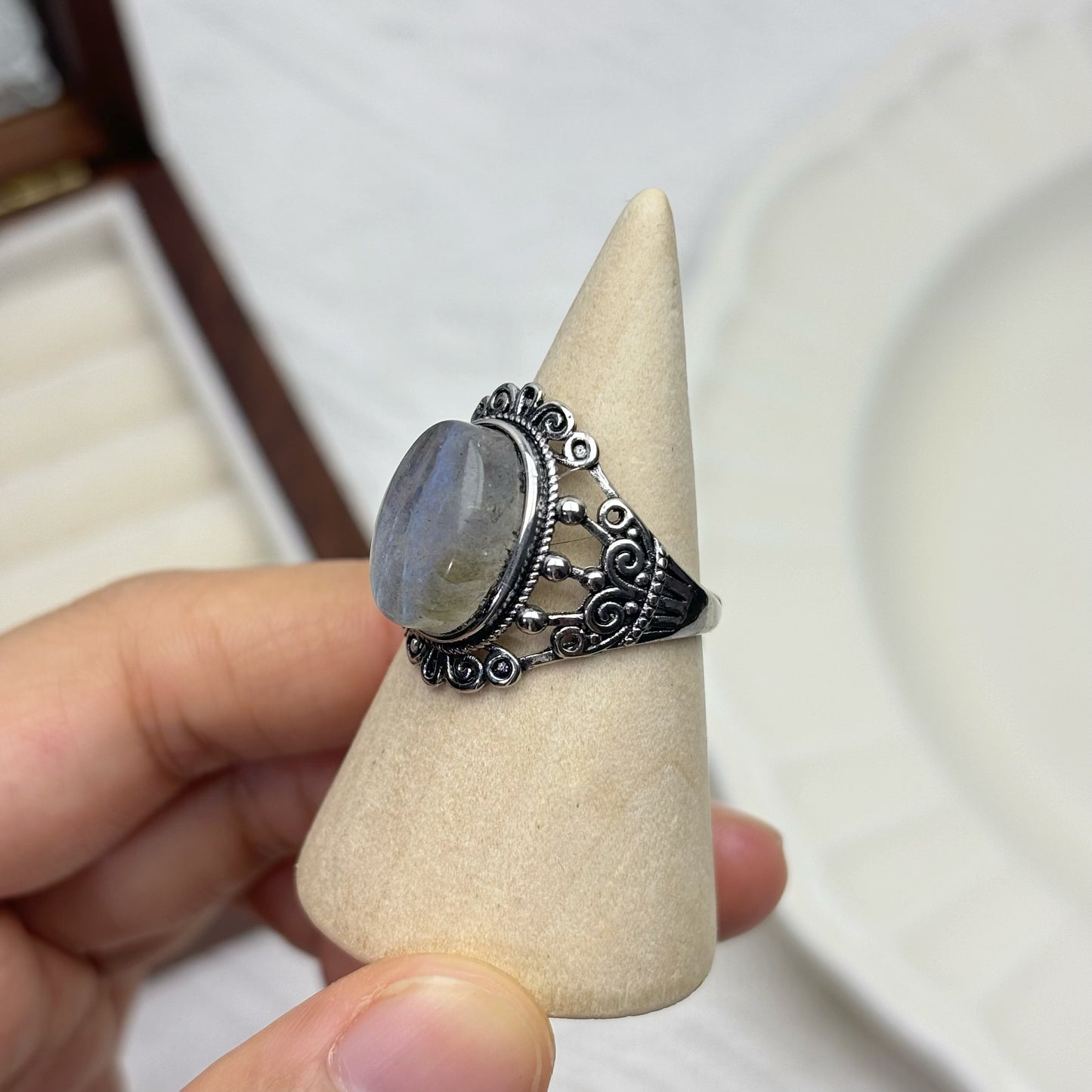 Vintage Labradorite Statement Ring