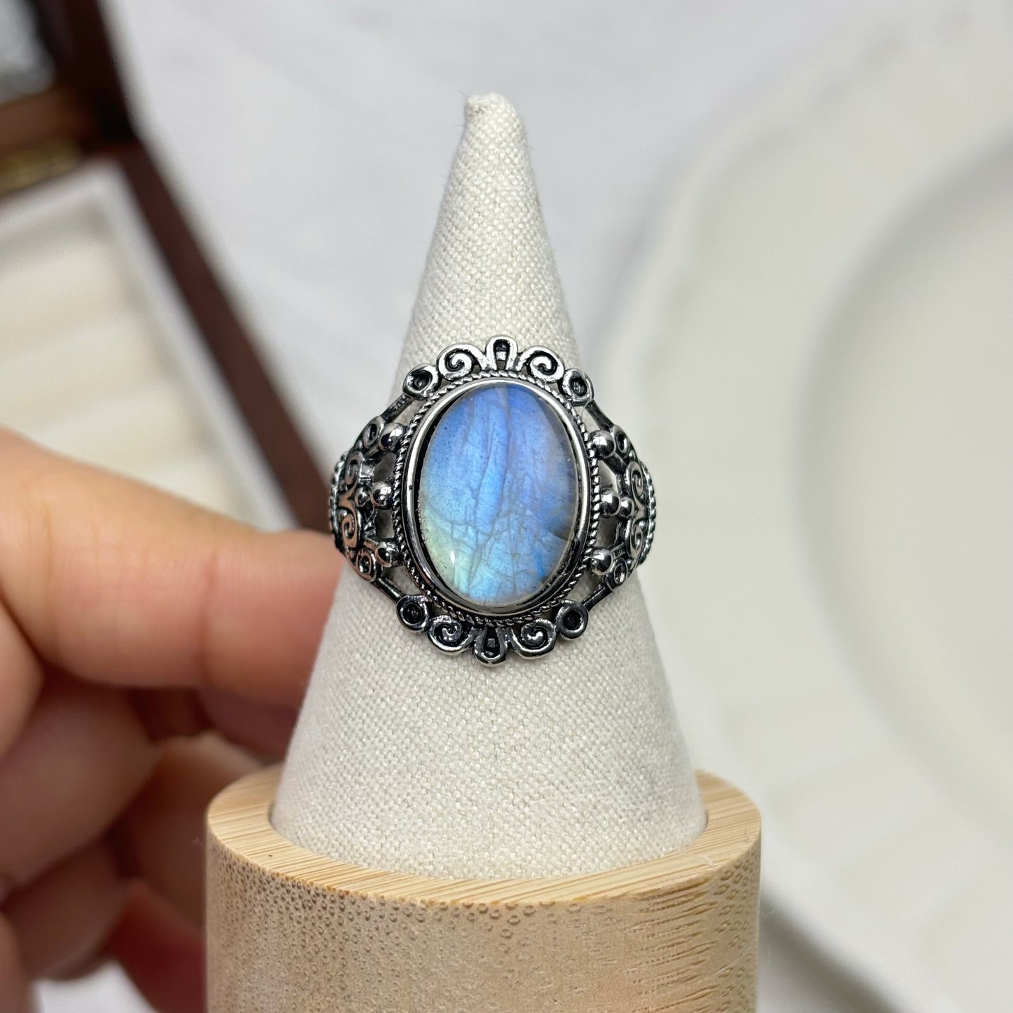 Vintage Labradorite Statement Ring