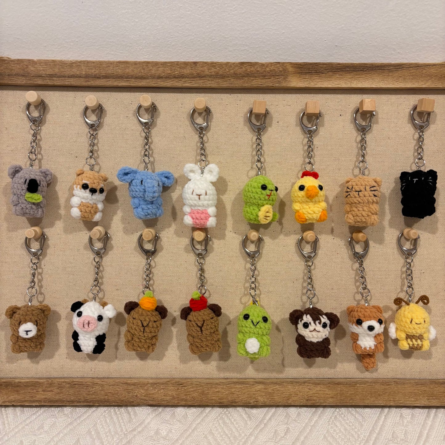 Crochet Gummy Animals Keychain