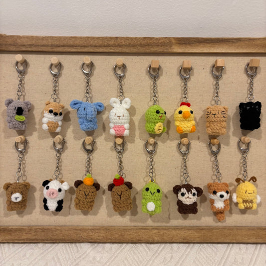Crochet Gummy Animals Keychain