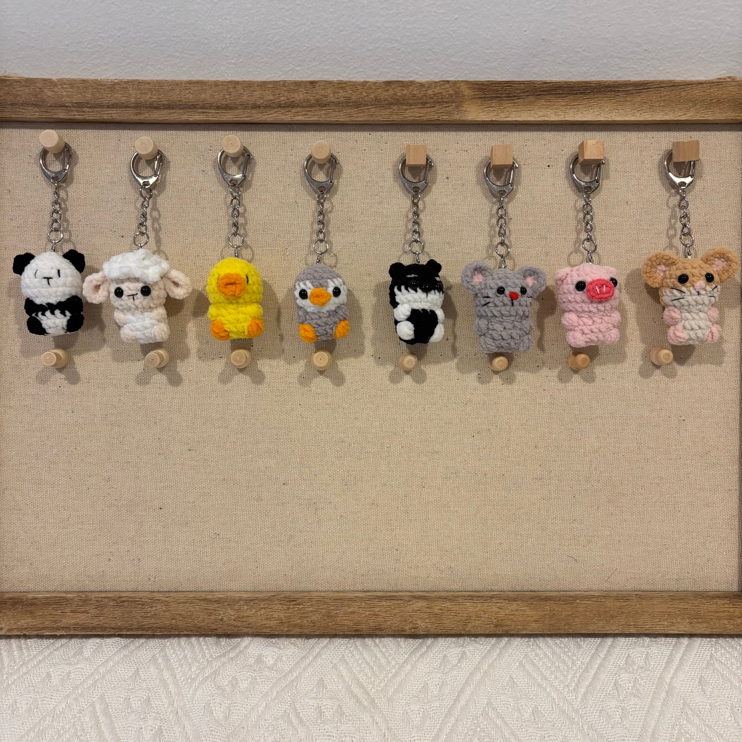 Crochet Gummy Animals Keychain