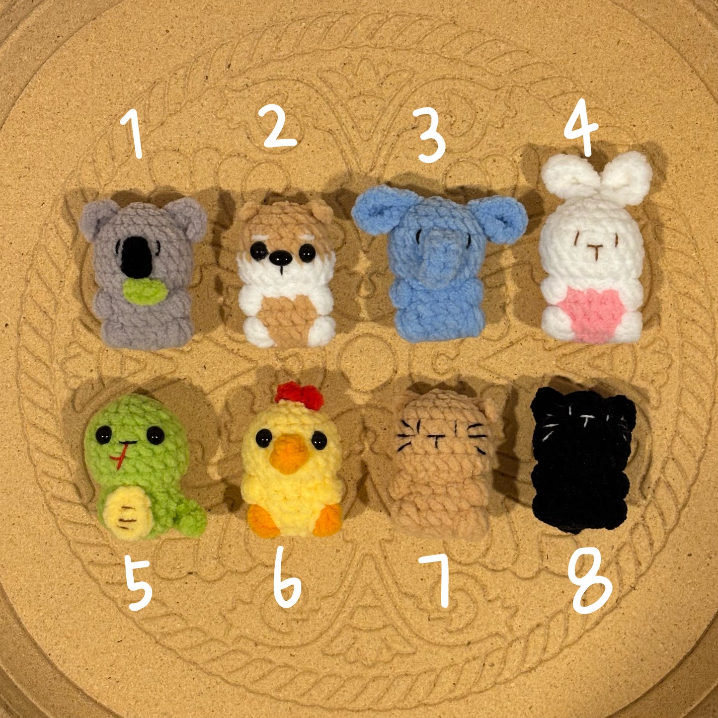 Crochet Gummy Animals Keychain